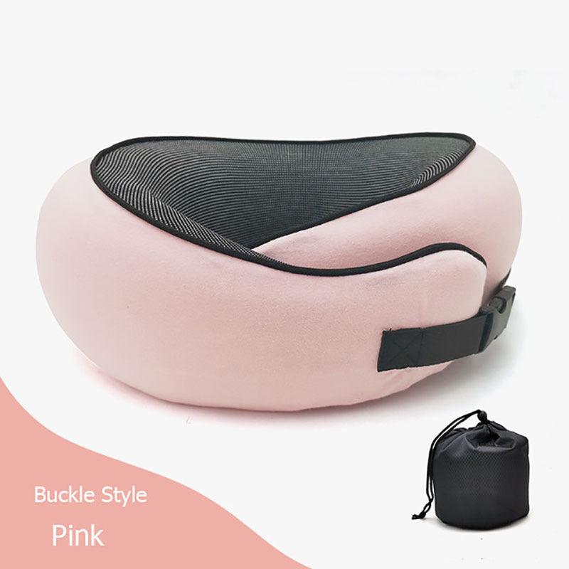 Travel Neck Pillow Non-Deformed Airplane Pillow Travel Neck Cushion Durable U-Shaped Travel Memory Cotton Nap Neck Pillow - Natural Sleep