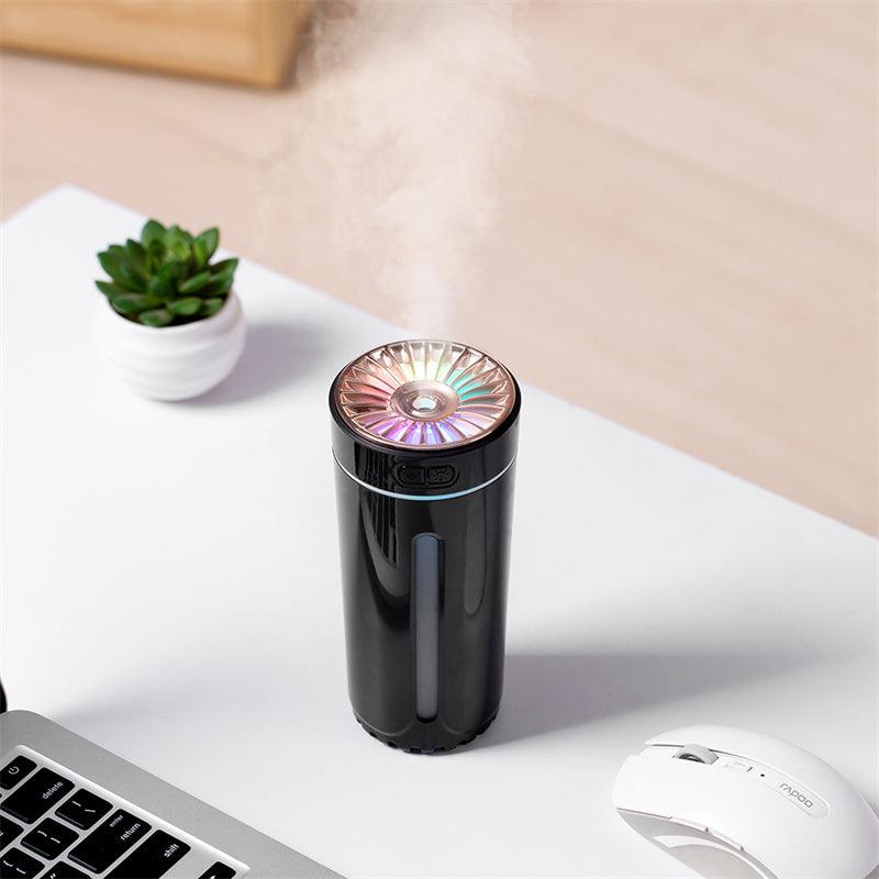 Wireless Air Humidifier Colorful Lights Mute Ultrasonic USB Fogger Diffuser Purifier 800mAh Rechargeabl Cool Mist Maker For Car - Natural Sleep