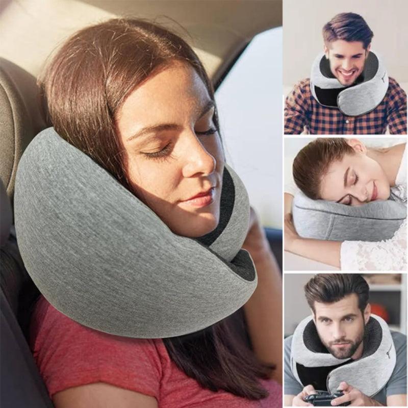 Travel Neck Pillow Non-Deformed Airplane Pillow Travel Neck Cushion Durable U-Shaped Travel Memory Cotton Nap Neck Pillow - Natural Sleep