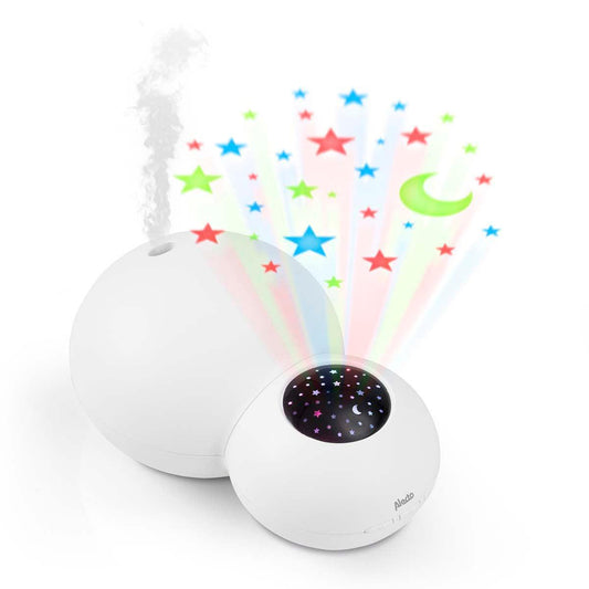 White humidifier and projector - Natural Sleep