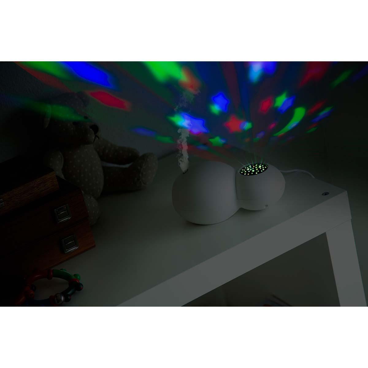 White humidifier and projector - Natural Sleep