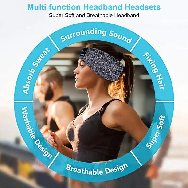 Sleep Headband Headphones with White Noise and Ultra-Thin HD Stereo Speakers - Natural Sleep