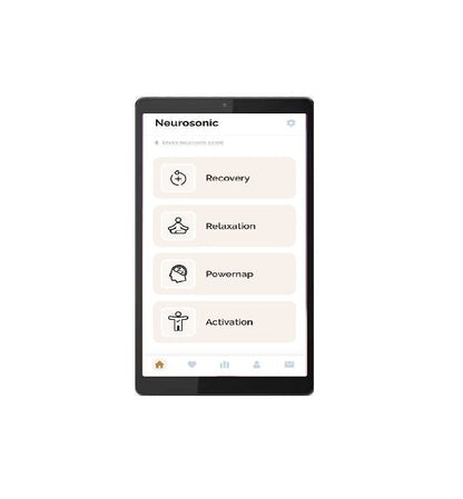 Tablet with Neurosonic application - Natural Sleep