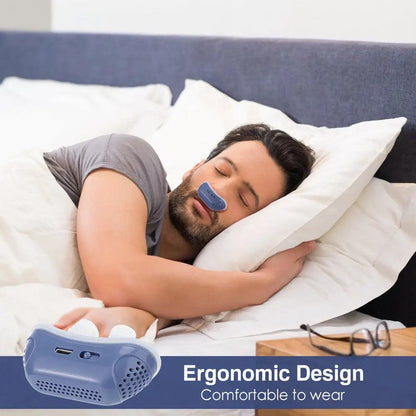 Portable and Rechargeable Anti-Snoring Device for Home Use - Natural Sleep