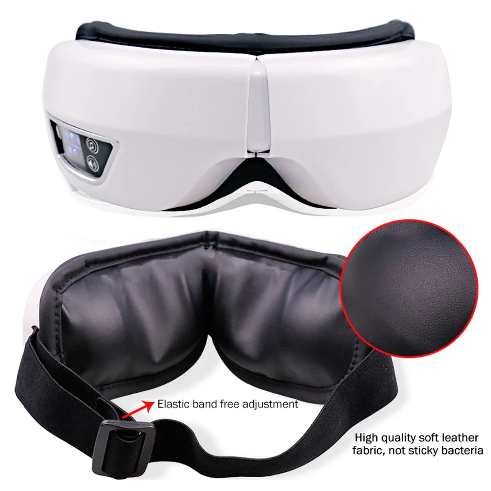 6D Smart Vibration Eye Massager Airbag Compress Eye Care Instrument Bluetooth Music Eye Massage Sleep Mask Eye Relax Fatigue - NaturalSleep.shop