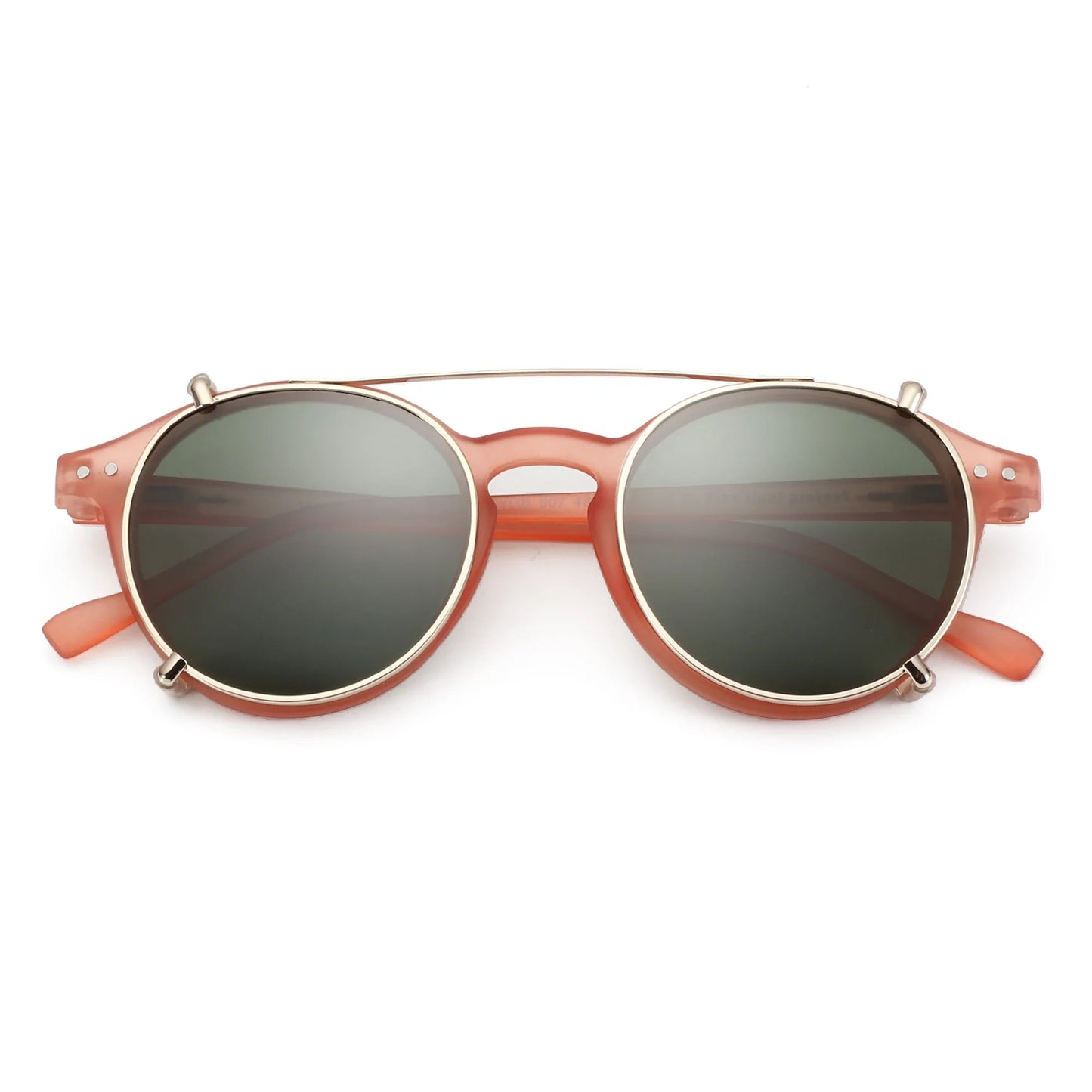 ZENOTTIC-Steampunk Style Clip On Sunglasses for Men Women Anti Blue Light Glasses+Polarized Clip Fashion/Retro Computer Eyewear - NaturalSleep.shop