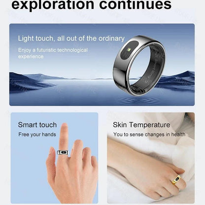 Qring Smart Ring R08 Women's Men Remote Control Electronic Swimming Blood Pressure Monitor Temperature Sleep Tracker Android IOS - NaturalSleep.shop