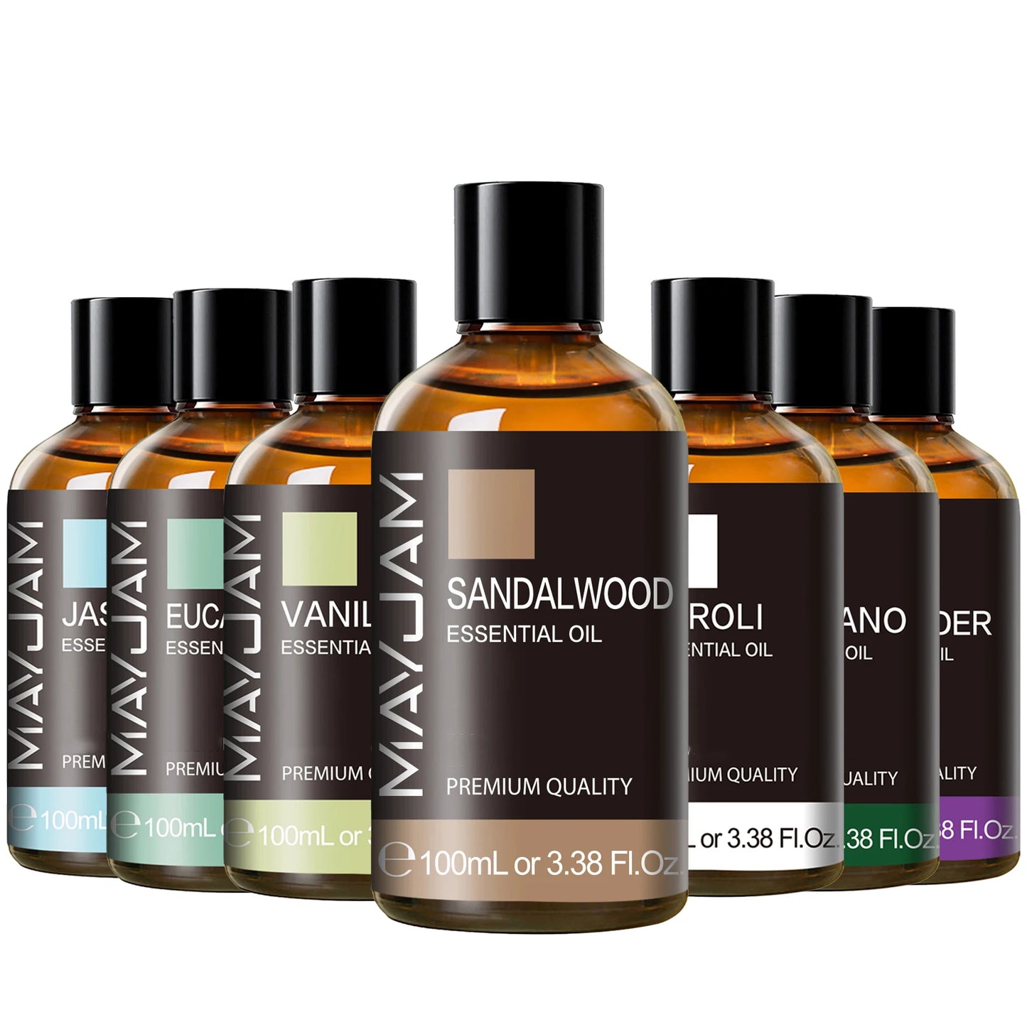 Essential Oil with Dropper Sandalwood Lavender Eucalyptus Vanilla