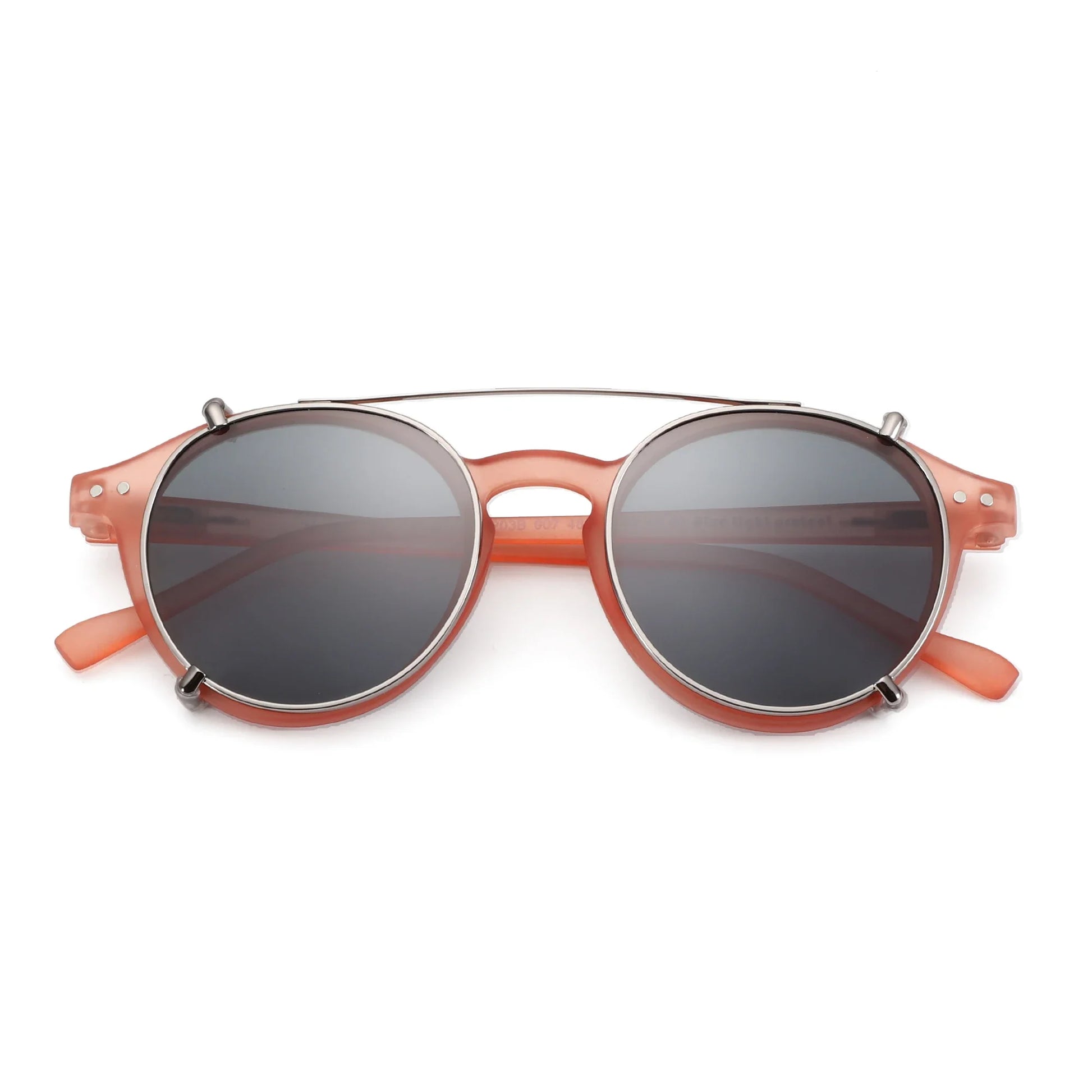 ZENOTTIC-Steampunk Style Clip On Sunglasses for Men Women Anti Blue Light Glasses+Polarized Clip Fashion/Retro Computer Eyewear - NaturalSleep.shop