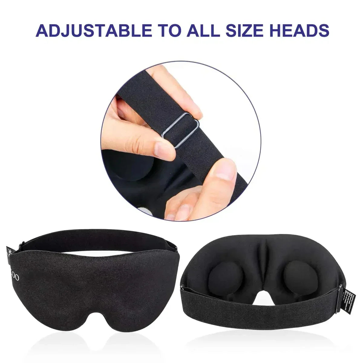Eye Mask for Sleeping 3D Contoured Cup Blindfold Concave Molded Night Sleep Mask Block Out Light with Women Men - NaturalSleep.shop
