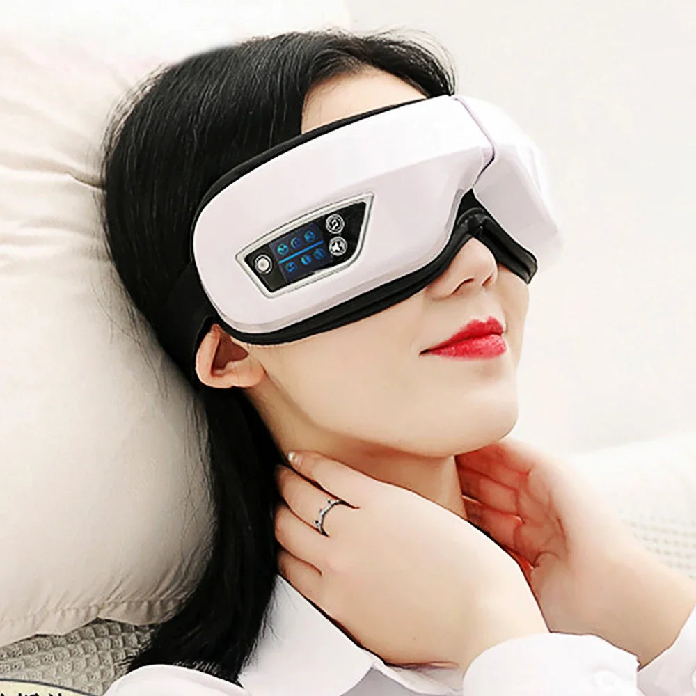 6D Smart Vibration Eye Massager Hot Airbag Compress Bluetooth Music Eye Massage Sleep Mask Eye Relax Fatigue Eye Care Instrument - NaturalSleep.shop