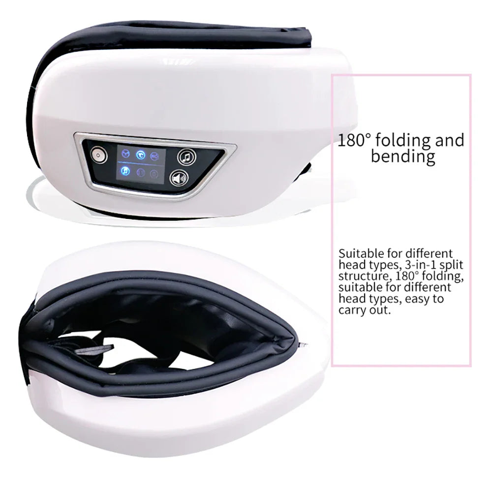 6D Smart Vibration Eye Massager Airbag Compress Eye Care Instrument Bluetooth Music Eye Massage Sleep Mask Eye Relax Fatigue - NaturalSleep.shop
