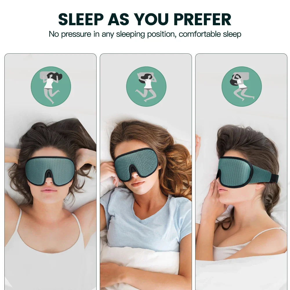 New Brand 3D Sleeping Mask Block Out Light Sleep Mask For Eyes Slaapmasker Eye Shade Blindfold Sleeping Aid Face Mask Eyepatch - NaturalSleep.shop