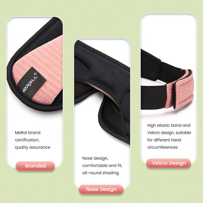 3D Sleeping Mask 100% Blackout Blindfold Sleep Mask for Eyes Smooth Sleep Eye Mask Sleeping Aid Eye Mask for Travel Slaapmasker - NaturalSleep.shop