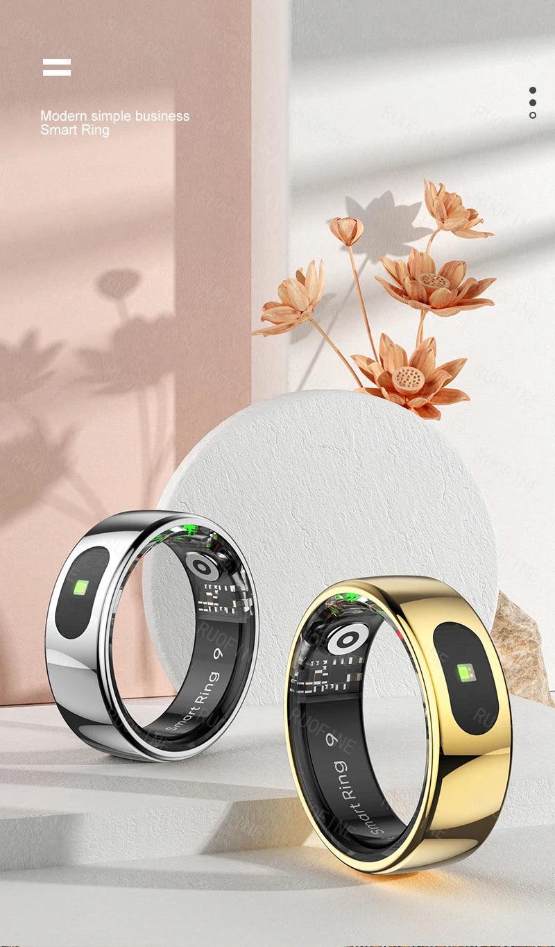 Qring Smart Ring R08 Women's Men Remote Control Electronic Swimming Blood Pressure Monitor Temperature Sleep Tracker Android IOS - NaturalSleep.shop