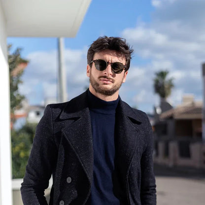 ZENOTTIC-Steampunk Style Clip On Sunglasses for Men Women Anti Blue Light Glasses+Polarized Clip Fashion/Retro Computer Eyewear - NaturalSleep.shop