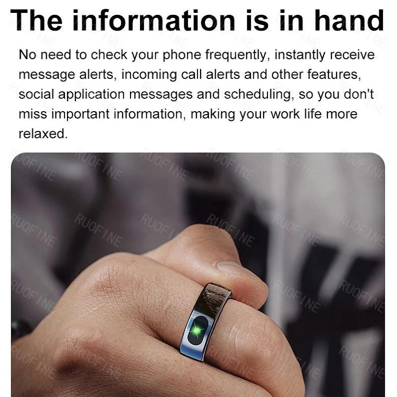 Qring Smart Ring R08 Women's Men Remote Control Electronic Swimming Blood Pressure Monitor Temperature Sleep Tracker Android IOS - NaturalSleep.shop