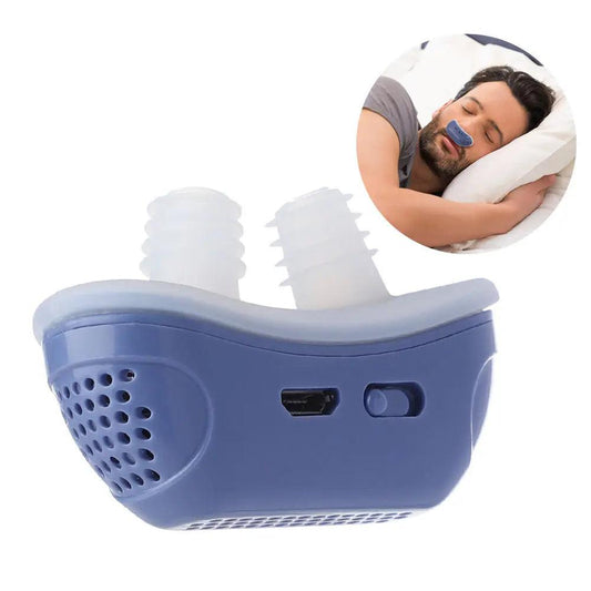 Portable and Rechargeable Anti-Snoring Device for Home Use - Natural Sleep