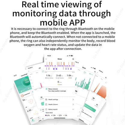 Smart Ring Newest Intelligent Wearable Device For Men Women Bluetooth Heart Rate Sleep Health Monitor Waterproof for IOS Android - NaturalSleep.shop