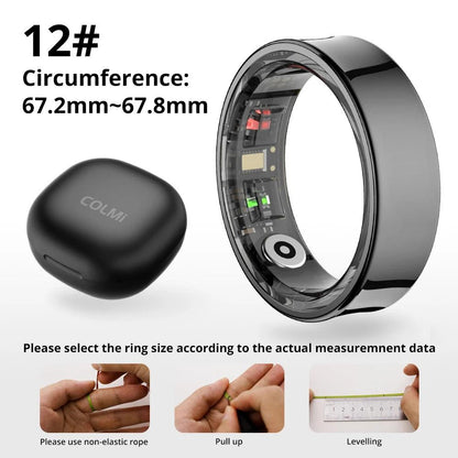 COLMI R09 Smart Ring, Heart Rate Blood Oxygen Monitoring, 5ATM & IP68 Waterproof For Android iOS - NaturalSleep.shop