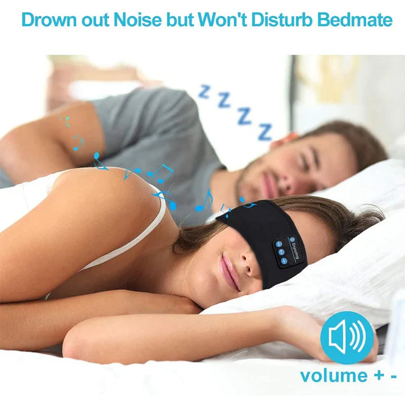 Wireless Bluetooth 5.0 Earphone Sleeping Band Music Headphones Soft Elastic Comfortable Eye Mask Sleep Headset for Side Sleeper - NaturalSleep.shop