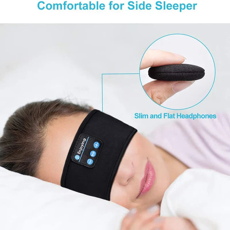 Wireless Bluetooth 5.0 Earphone Sleeping Band Music Headphones Soft Elastic Comfortable Eye Mask Sleep Headset for Side Sleeper - NaturalSleep.shop