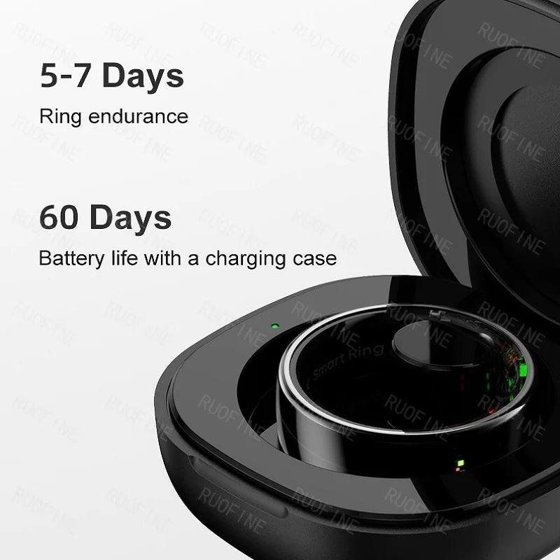 Qring Smart Ring R08 Women's Men Remote Control Electronic Swimming Blood Pressure Monitor Temperature Sleep Tracker Android IOS - NaturalSleep.shop