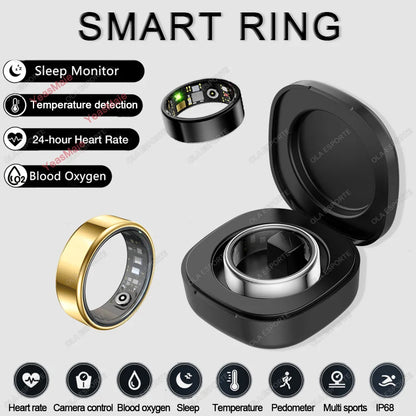 Smart Ring Newest Intelligent Wearable Device For Men Women Bluetooth Heart Rate Sleep Health Monitor Waterproof for IOS Android - NaturalSleep.shop