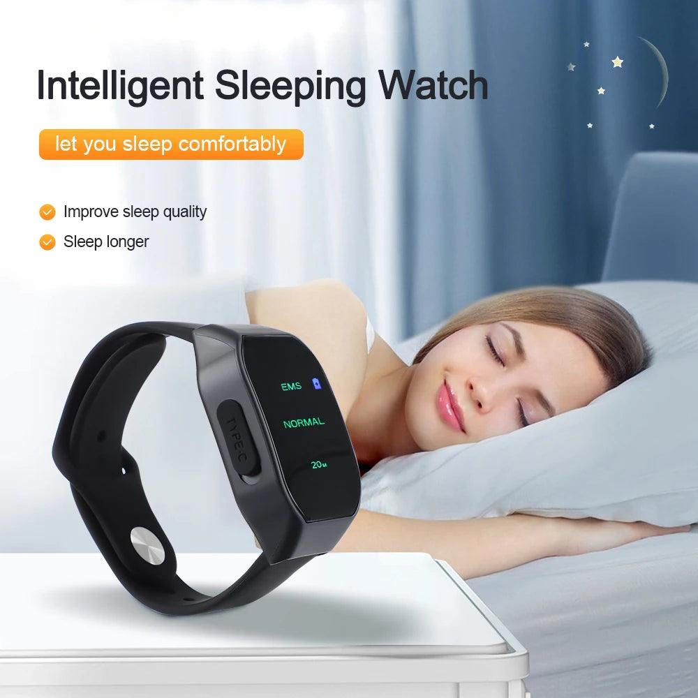 EMS Sleep Aid Watch Microcurrent Pulse Fast Sleeping Help Smart Wristband Anti-anxiety Insomnia Hypnosis Device Pressure Relief - Natural Sleep