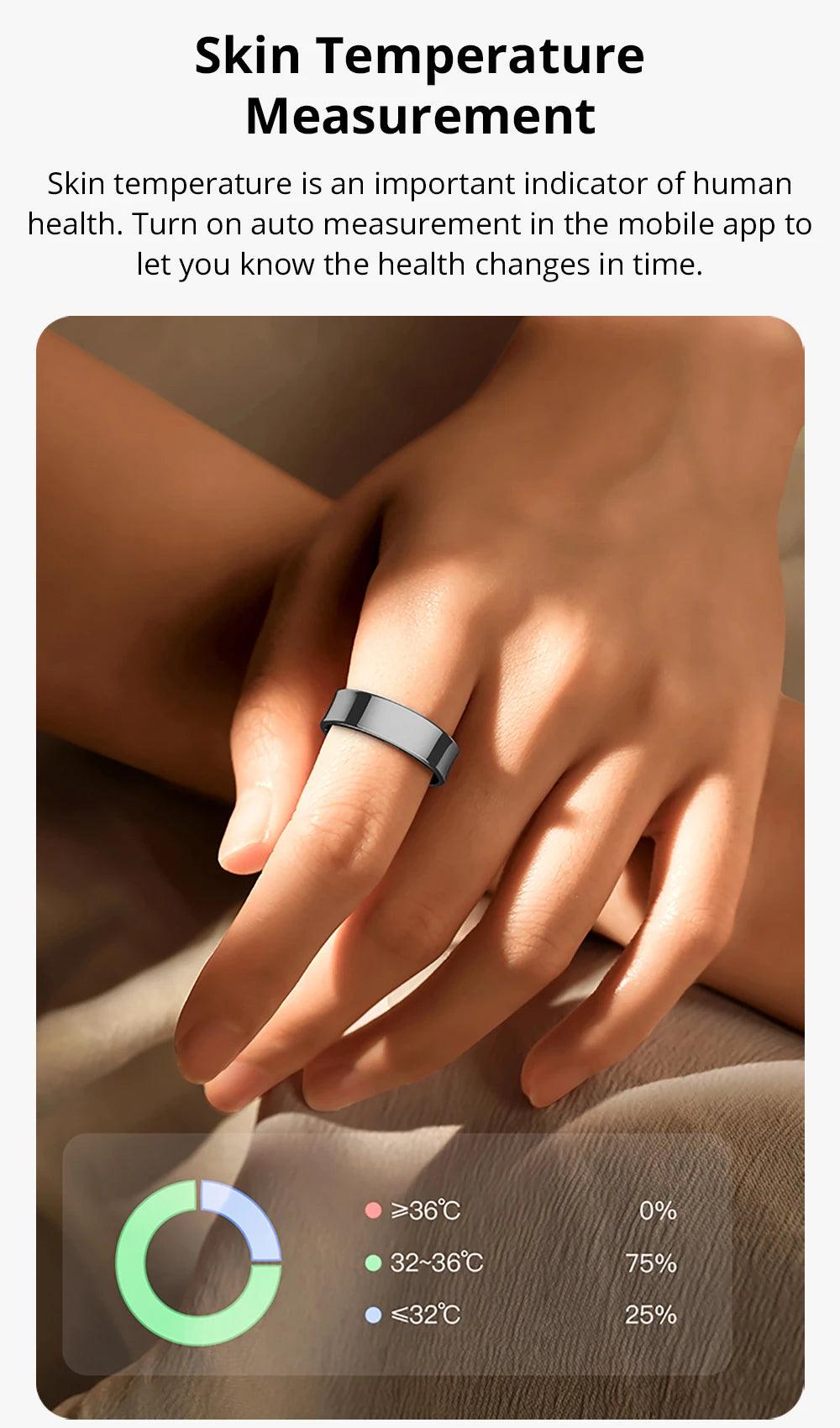 COLMI R09 Smart Ring, Heart Rate Blood Oxygen Monitoring, 5ATM & IP68 Waterproof For Android iOS - NaturalSleep.shop