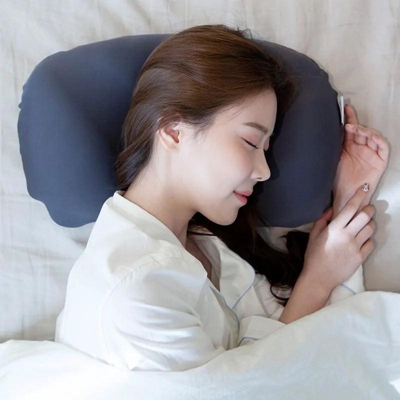 3D Neck Micro Airball Pillow: Deep Sleep Head Rest Cushion with Washable Pillowcase - Natural Sleep