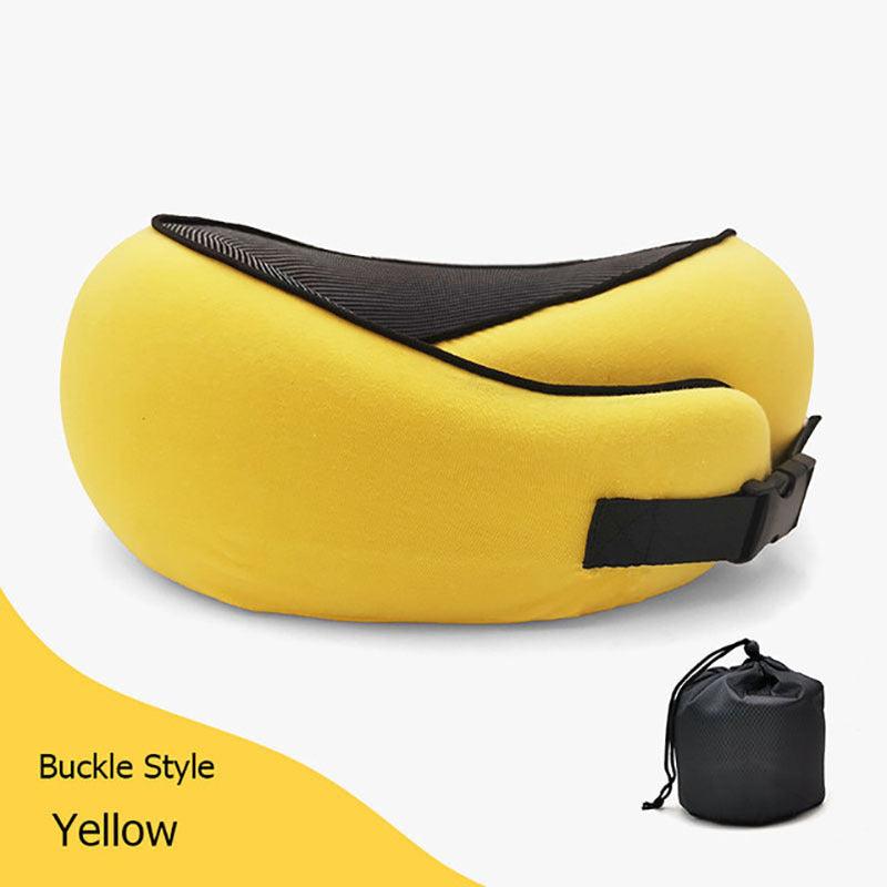 Travel Neck Pillow Non-Deformed Airplane Pillow Travel Neck Cushion Durable U-Shaped Travel Memory Cotton Nap Neck Pillow - Natural Sleep