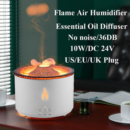 Aromatherapy Ultrasonic Diffuser with Flame Effect – Soothing Sleep & Stress Relief - Natural Sleep