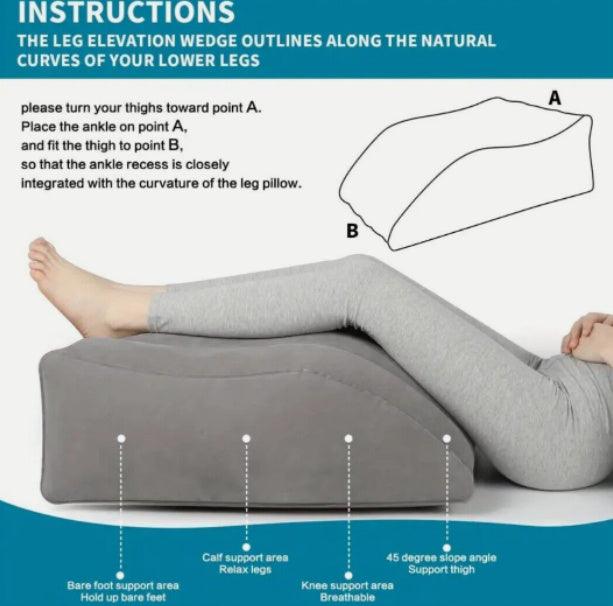 Inflatable Leg Pillow Wedge Pillow Knee Relaxation Relieve Fatigue - Natural Sleep