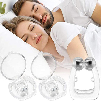 Silicone Magnetic Anti-Snore Stop Snoring Nose Clip - Sleep Aid & Apnea Guard - Natural Sleep