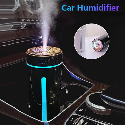 Wireless Air Humidifier Colorful Lights Mute Ultrasonic USB Fogger Diffuser Purifier 800mAh Rechargeabl Cool Mist Maker For Car - Natural Sleep