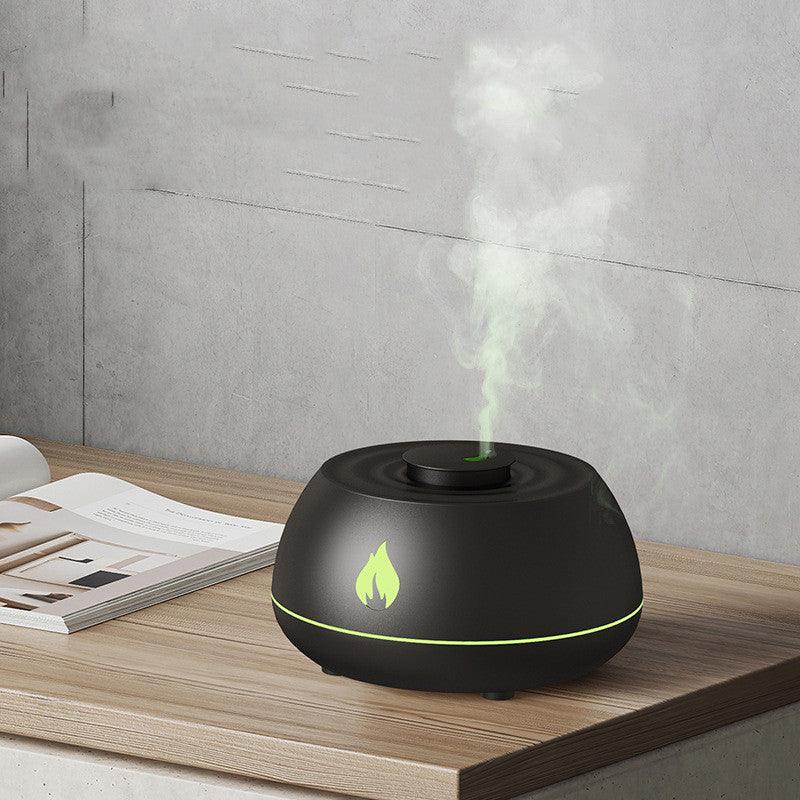 Flame Humidifier Aromatherapy Diffuser 7 Colors Light Home Air Humidifier 130ML USB Room Fragrance Essential Oil Diffuser - Natural Sleep