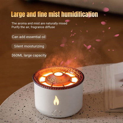 Aromatherapy Ultrasonic Diffuser with Flame Effect – Soothing Sleep & Stress Relief - Natural Sleep