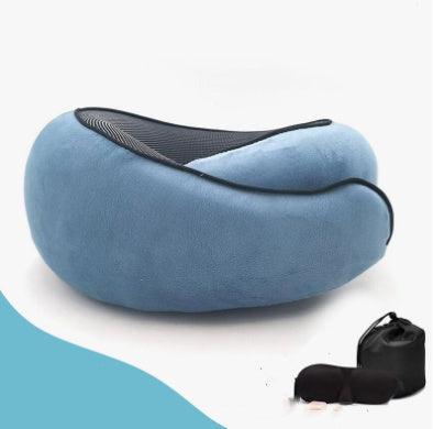 Travel Neck Pillow Non-Deformed Airplane Pillow Travel Neck Cushion Durable U-Shaped Travel Memory Cotton Nap Neck Pillow - Natural Sleep