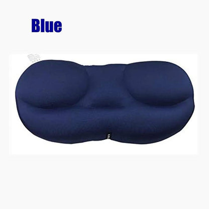 3D Neck Micro Airball Pillow: Deep Sleep Head Rest Cushion with Washable Pillowcase - Natural Sleep