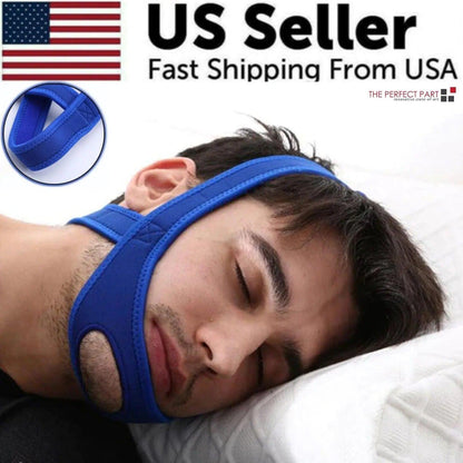 Snore Stop Anti Snoring Chin Strap Sleep Apnea Belt Snoreless Sleep Jaw Solution - Natural Sleep